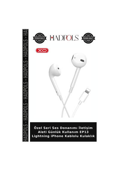 Özel Seri Ses Donanımı İletişim Aleti Günlük Kullanım Ep13 Lightning İphone Kablolu Kulaklık