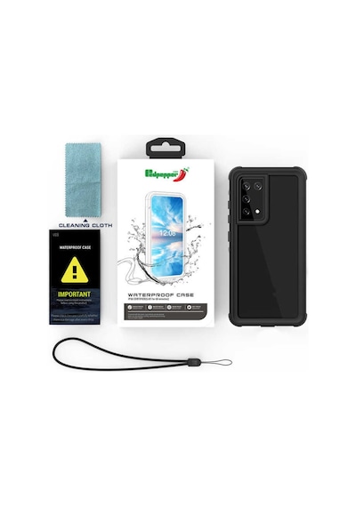 Galaxy S21 Ultra Kılıf 1-1 Su Geçirmez Kılıf (505691217) Siyah