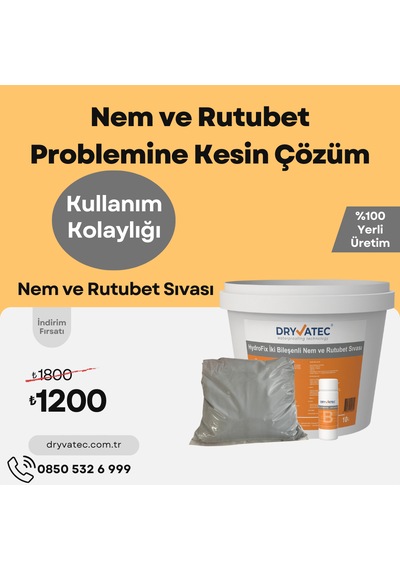 Dryvatec Hydrofix 2 Bileşenli Nem Ve Rutubet Sıvası 10 Kg Set