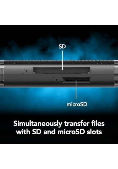 Çift Yuvalı Usb-a/c Okuyucu, 205mb/s&apos Ye Kadar Aktarım Hızı, Sd Ve Microsd Kartları Lrw310x-bnbng Destekler