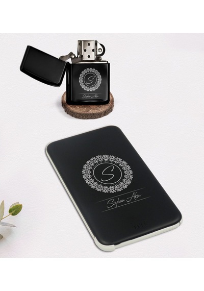 Kişiye Özel Isimli Benzinli Çakmak Ve 5.000 Mah Powerbank (512122087)