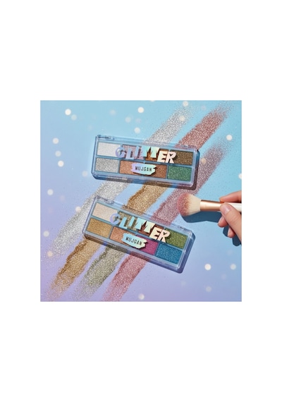8 Renk Yaz Glitter Far Paleti - 2 Li Set Çok Renkli