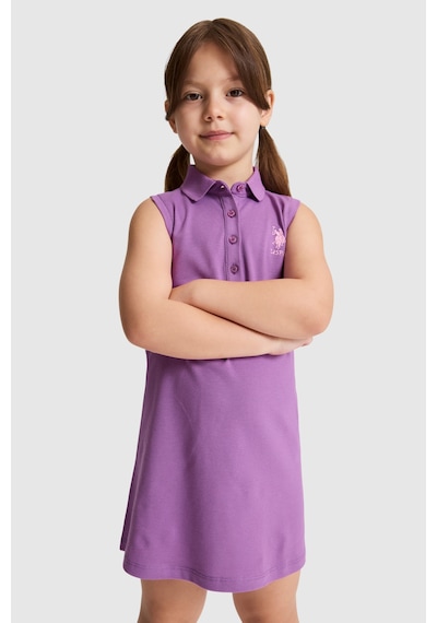 U.S. Polo Assn. Kız Çocuk Menekşe Elbise Örme 50325639-vr037 Menekse