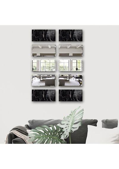 Decorita Dekor Camı | Granit Desenli Cam ve Ayna | 10'lu Takım Granit Desenli