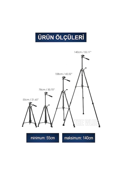 Profesyonel Outdoor Tripod 140cm Tüm Dslr Kameralarla Uyumlu Vide