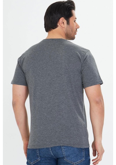 Trendhill Erkek Antrasit Melanj Pamuklu Bisiklet Yaka Büyük Beden T-shirt Ant5014b Trendhill Erkek Antrasit Melanj Pamuklu Bisiklet Yaka Büyük Beden T-shirt Ant5014b