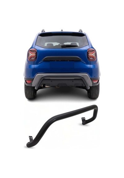 Dacia Duster Adblue 2018-2024 Uyumlu Araca Özel Pars Arka Koruma 60mm Siyah