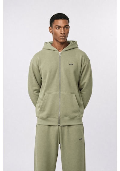 Erkek Respire Basic Oversize Zip Küf