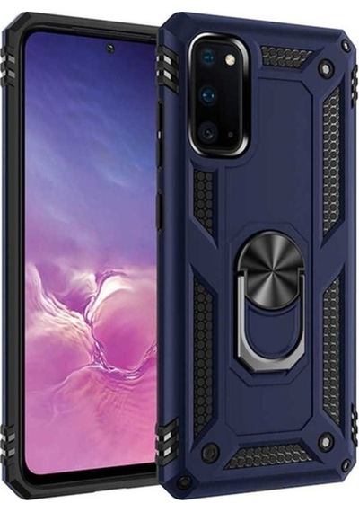 Galaxy S20 Kılıf Zore Vega Kapak Mavi