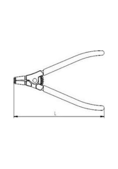 Izeltaş Dış Segman Pensi Yaylı Eğri 210Mm