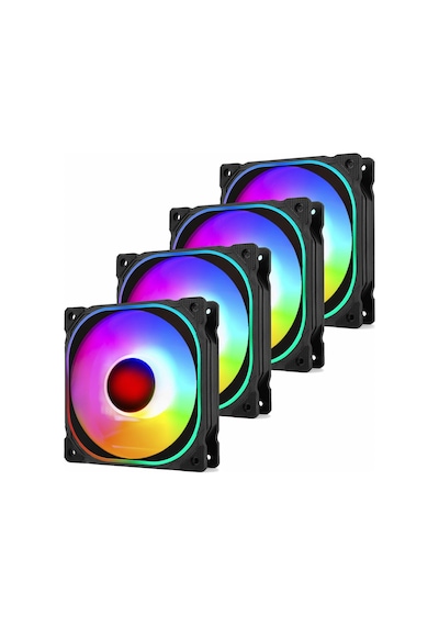 Frisby FCL-F1274C 4x120 MM ARGB 4'lü Fan Seti Kit RGB Kasa Fanı