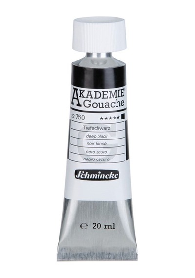 Schmincke Akademie Guaj Boya 20 Ml. 750 Deep Black