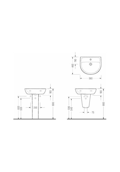 Serel Etna Lavabo 46x56 Cm - En01tds110h Diğer