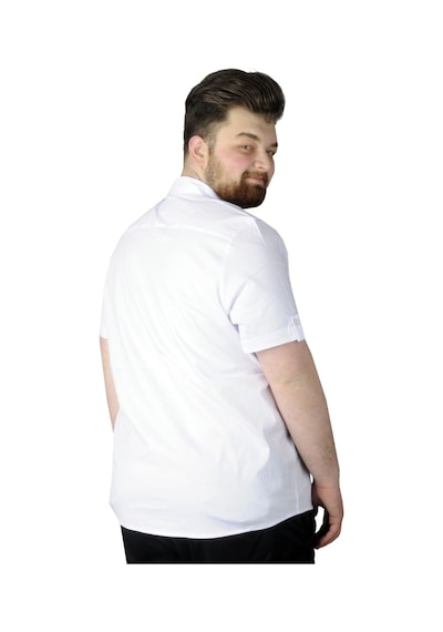 Mode Xl Büyük Beden Gömlek Baskılı God Day 22366 Beyaz 001
