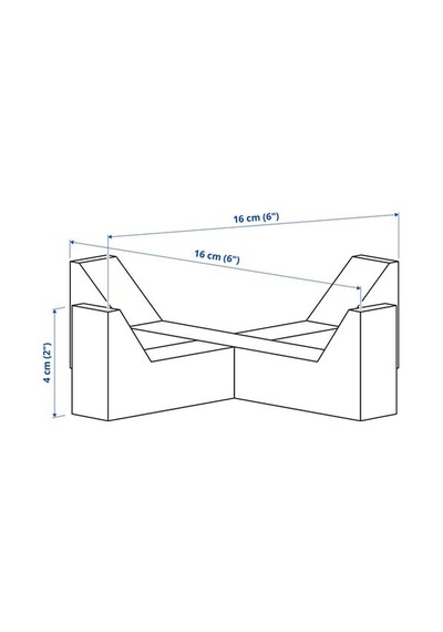 Ikea 365+ Servis Standı, Akasya, 16x16 Cm Çok Renkli