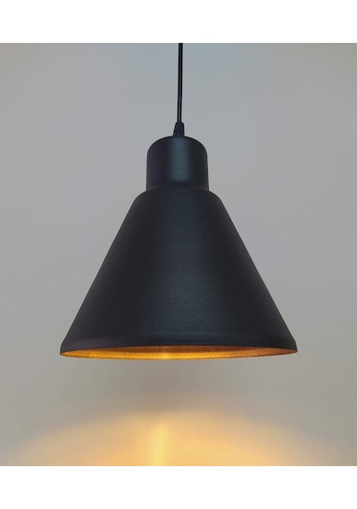 Mylights Retro Metal Sarkıt Avize Siyah Içi Altın (549234608)