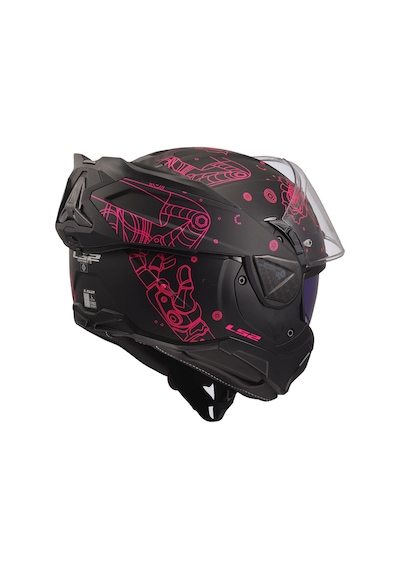 Ls2 Advant 2 Sophıa Mat Siyah-pembe Kask Pembe