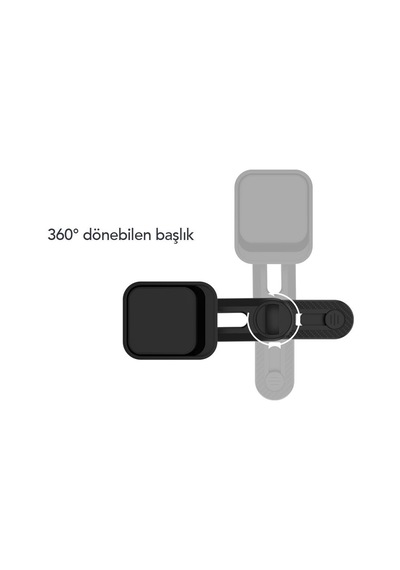 Mf Product Mfb107 Izgara Girişli 360 Derece Dönen Başlıklı Araç İçi Manyetik Telefon Tutucu Siyah