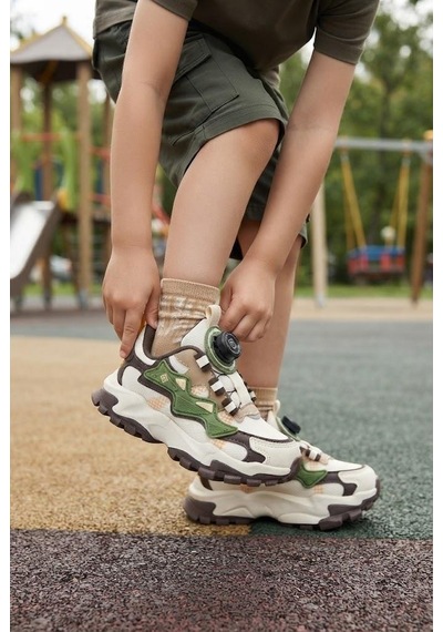 Pepino 2364 Anatomik Akıllı Bağcıklı Erkek Çocuk Spor Ayakkabı Krem