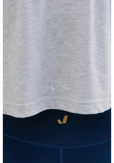 Jerf Aura Crop T-shirt Gri Melanj Gri Melanj