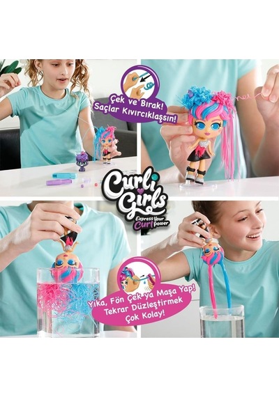 Silverlit Curli Girls Bebek Ve Hayvan 2'li Set, Rosli Ve Koda, Magicurl Saç Özellikleri P38949s4713