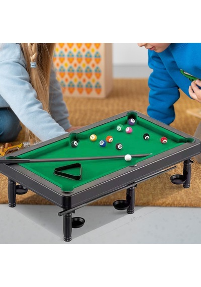 Dolıty Çocuk Bilardo Masası Seti Oyunu Oyuncak Raf Üçgen