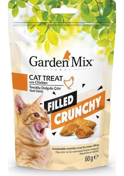 Garden Mix Tavuk Dolgulu Çıtır Kedi Ödülü 60 Gr