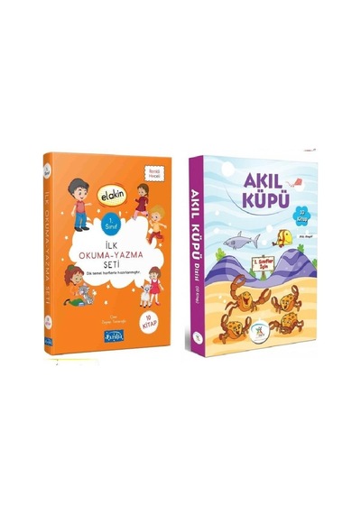 Parıltı 1. Sınıf Elakin İlk Okuma Yazma + Akıl Küpü Hikaye Seti 20 Kitap