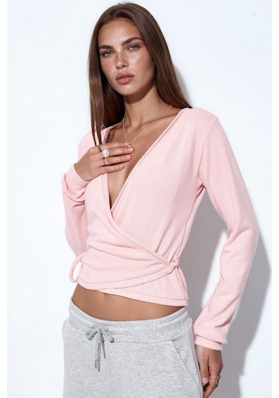 Hiccup Busem Kemerli Fitilli Örme Hırka Allık Pembe