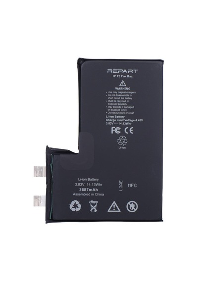 Apple Uyumlu iPhone 12 Pro Max Batarya Film'siz Puntalanabilir Cell 3687 Mah