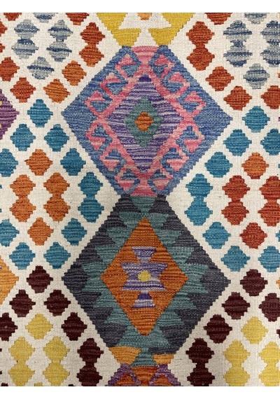 El Dokuma Afgan Kilim 100% Yün Kök Boya Elsanat Eserı İle Harıka Anadolu Desenlı Çok Renkli
