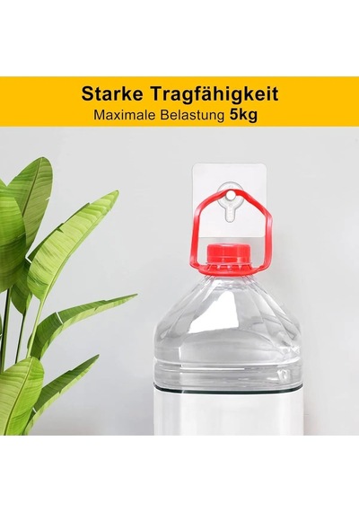 Delmeden Asılabilen Yapışkanlı Şeffaf Duvar Askısı Elbise, Çerçeve, Saat Için 3 Lü Kanca Plastik B Diğer