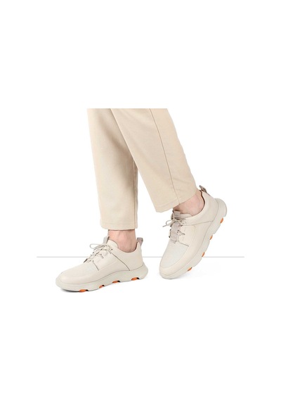 Erkek Bej Deri Sneaker