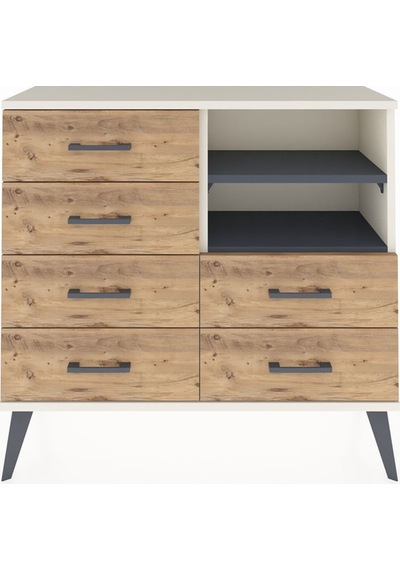 Arges Şifonyer 2 Raflı 6 Çekmeceli 88x30x80 Aytaşı-antrasit/çam Antrasit/çam Arges Şifonyer 2 Raflı 6 Çekmeceli 88x30x80 Aytaşı-antrasit/çam Antrasit/çam