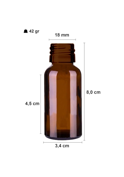 30 Ml Çelik Roll On Şişesi 30 Cc Sızdırmaz Siyah Kapaklı Cam Şişe 6 Adet Amber, 30 Çok Renkli