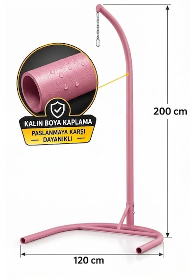 Salıncak Ayağı Ve Zinciri Pembe
