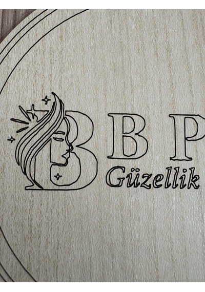 10'lu Kişiye / Şirkete Özel Logolu Bardak Altlığı Seti Lazer Kesim Kurumsal Hediye 9 Cm Açık Ahşap