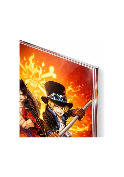 Anime Cam Tablo Alev Efektli Fantastik Dekoratif Duvar Tablosu 3,8 Mm 35x50 50x70 60x90 70x110