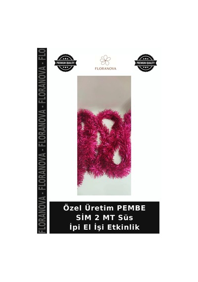 Özel Üretim Pembe Sim 2 Mt Süs İpi El İşi Etkinlik