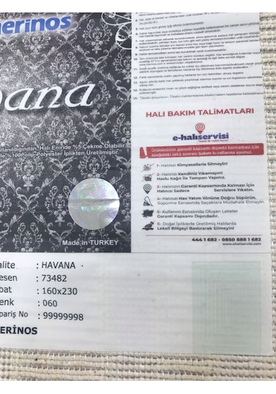 Merinos Halı Havana 73482 060 Serisi Salon Oturma Yatak Odası Halısı Krem