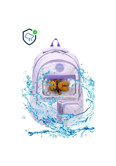 Lilymoon Kız Çocuk Çok Gözlü Okul Sırt Çantası Lila