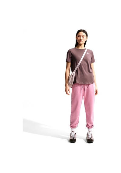 Nike W Nsw Club Ss Tee Bordo Kadın T-shirt Dx7902-502