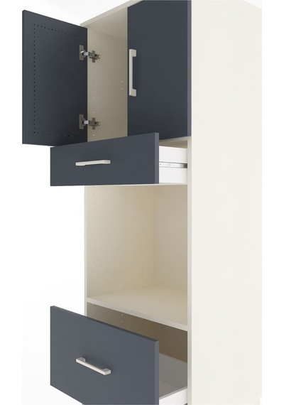 Hyperion Dolap 2 Raflı 2 Çekmeceli 2 Kapaklı 60x44x163 Aytaşı-antrasit Aytası
