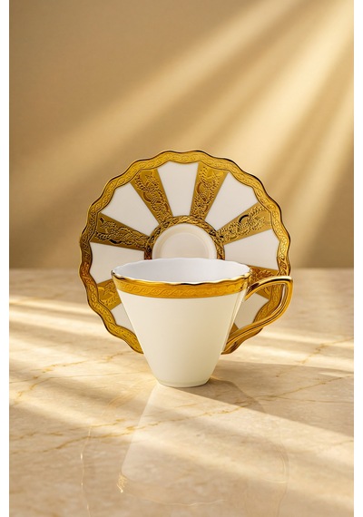 Emsan Royal 6 Kişilik Kahve Fincan Takımı 100 Ml Gold