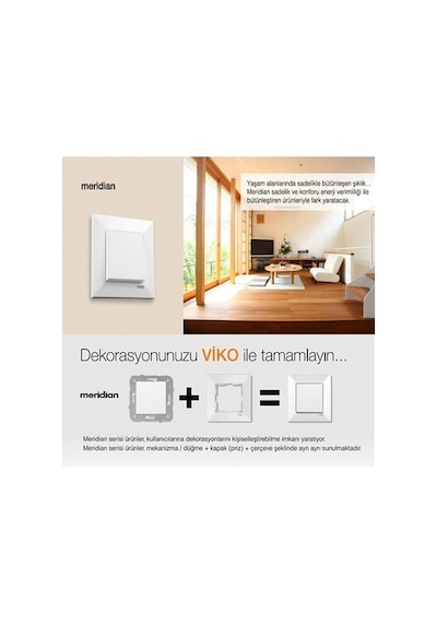 Viko Karre/meridian Beyaz Komütatör Anahtar Viko-9096 7002