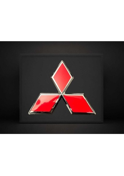 Mitsubishi 2'li Ön Panjur+bagaj Arması A Kalite  Boyut