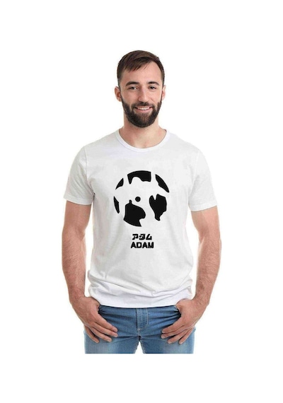 Evangelion Adam Baskılı Beyaz Erkek Tshirt