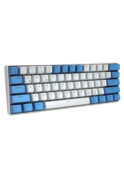 H61k Mini Mekanik Kablolu Gaming Oyuncu Klavye Türkçe Q Blue Switch 12 Ad Rgb Led Işık Modlu 61 Tuşlu