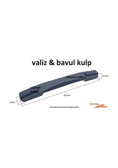 Yıldırım Valiz Çekme Kolu Orta Boy Bavul Kulp 21 5cm Çekme Mandalı
