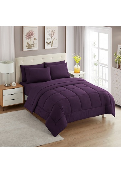 Sweet Home Collection Yumuşak Kuş Tüyü Alternatif Battaniye Ve Lüks Mikrofiber Yatak Çarşafları, Mor, Tam Sku: Zeusb07q7dzvxw Açik Mavi